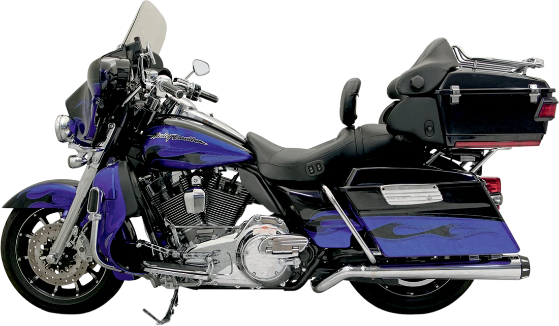 Bassani Mega Power Pseudo Muffler - Black - '09 - '20 FL 1F49RB - Side View