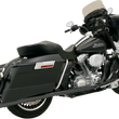 Load image into Gallery viewer, Bassani Megaphone Mufflers - Blk/Blk - Fluted - Performance Baffle FLH-517LRB - Main Product View