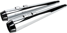 Load image into Gallery viewer, Bassani Megaphone Mufflers - Chr/Blk - Fluted - Performance Baffle FLH-517RL - Main Product View