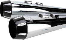 Load image into Gallery viewer, Bassani Megaphone Mufflers - Chr/Blk - Fluted - Performance Baffle FLH-517RL - Side View