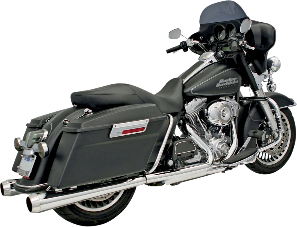 Bassani Megaphone Mufflers - Chr/Pol - Tapered - Performance Baffle FLH-517L - Main Product View