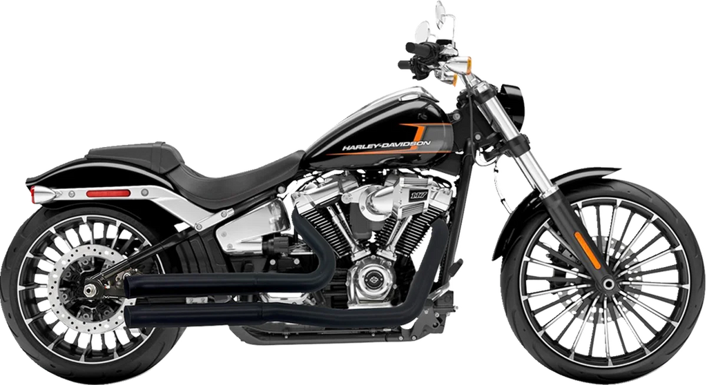 Bassani Pro Street Exhaust - Black - '18+ Softail 1S34DB - Main Product View