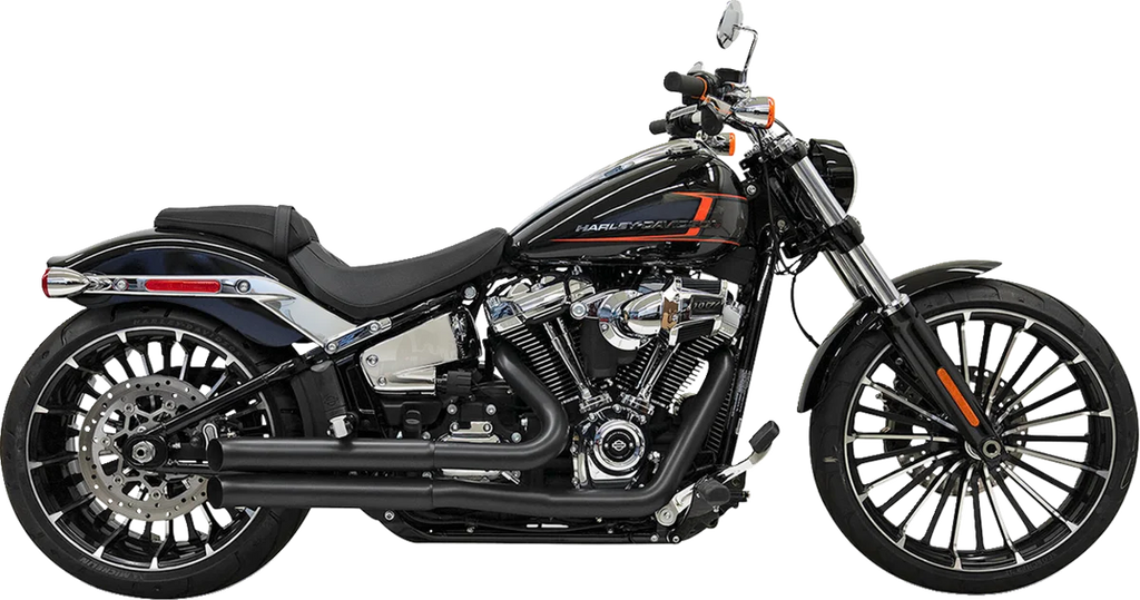 Bassani Pro Street Exhaust - Black - '18+ Softail 1S34DB - Side View