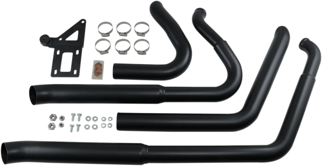 Bassani Pro Street Exhaust - Black - '18+ Softail 1S34DB - Back View