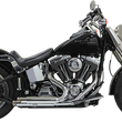 Load image into Gallery viewer, Bassani Pro Street Exhaust - Black - Turn Out - '86-'17 Softail 1S24DB - Side View
