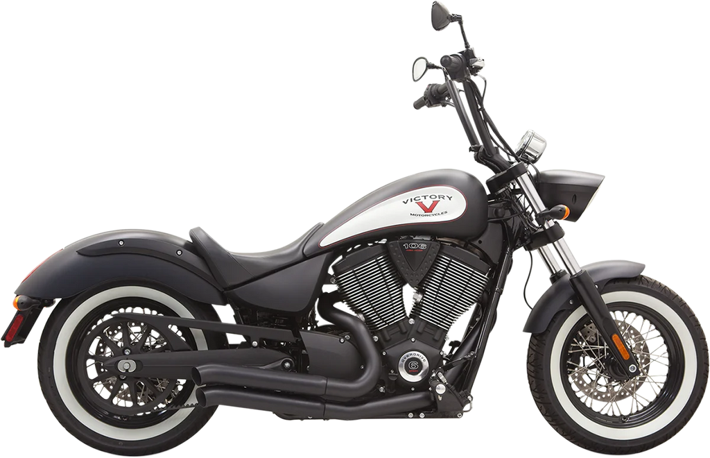 Bassani Pro-Street Exhaust - Black - Turnout 6V23DB - Side View