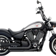 Load image into Gallery viewer, Bassani Pro-Street Exhaust - Black - Turnout 6V23DB - Back View