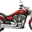 Load image into Gallery viewer, Bassani Pro-Street Exhaust - Black - Turnout 6V23DB - Installation View