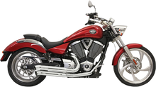 Load image into Gallery viewer, Bassani Pro-Street Exhaust - Black - Turnout 6V23DB - Installation View