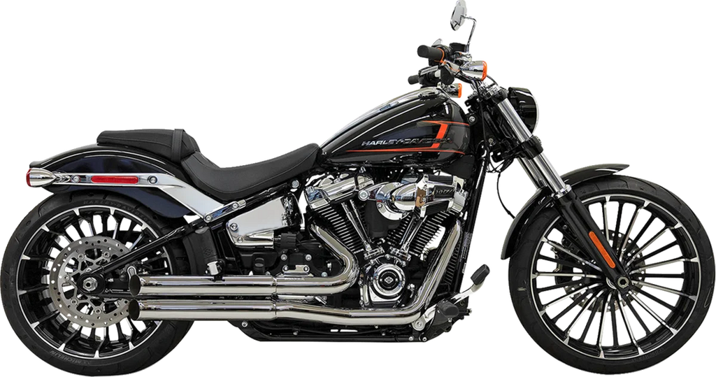 Bassani Pro Street Exhaust - Chrome - '18+ Softail 1S34D - Main Product View