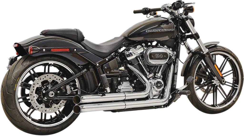 Bassani Pro Street Exhaust - Chrome - '18+ Softail 1S34D - Side View