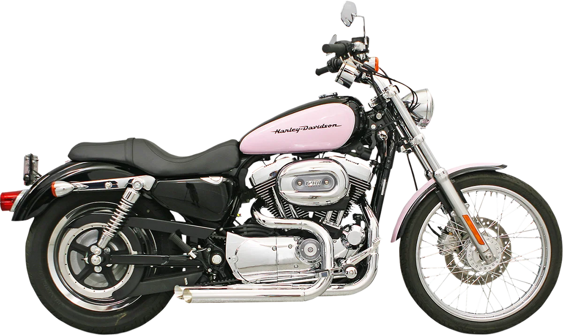 Bassani Pro Street Exhaust - Chrome - '86-'03 XL XL-325F - Side View