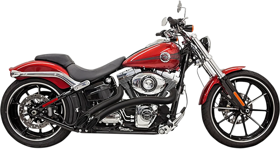 Bassani Radial Sweeper Exhaust - Black 1SD1FB - Side View