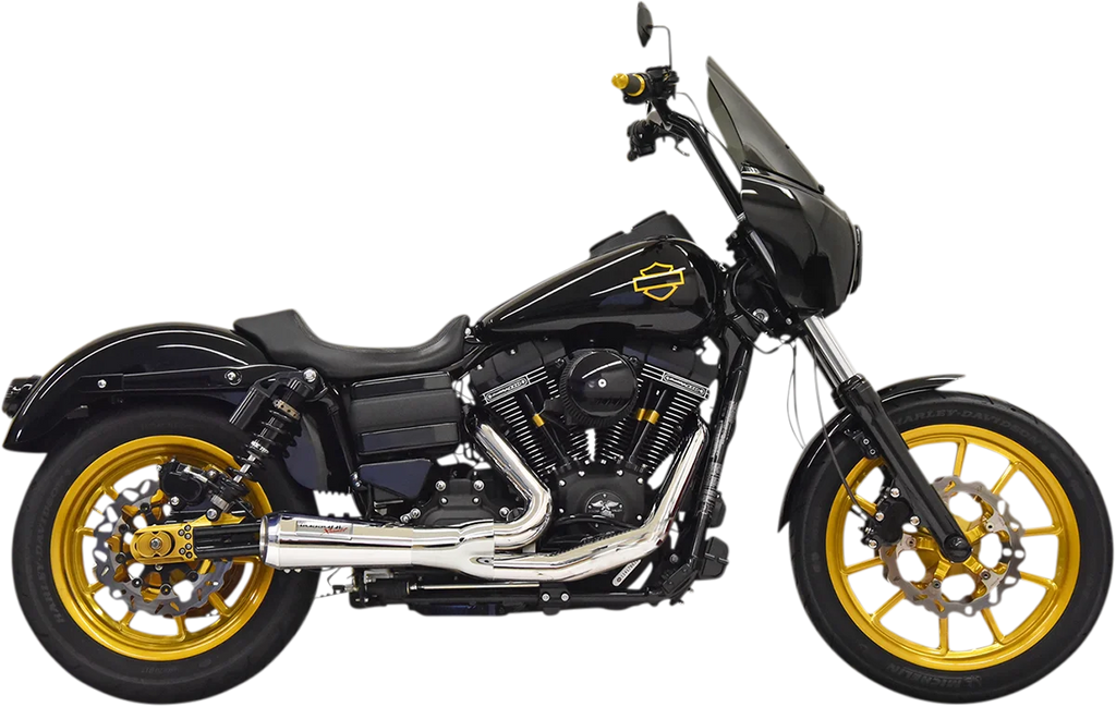 Bassani Ripper 2:1 Exhaust System - Black 1D6B - Side View