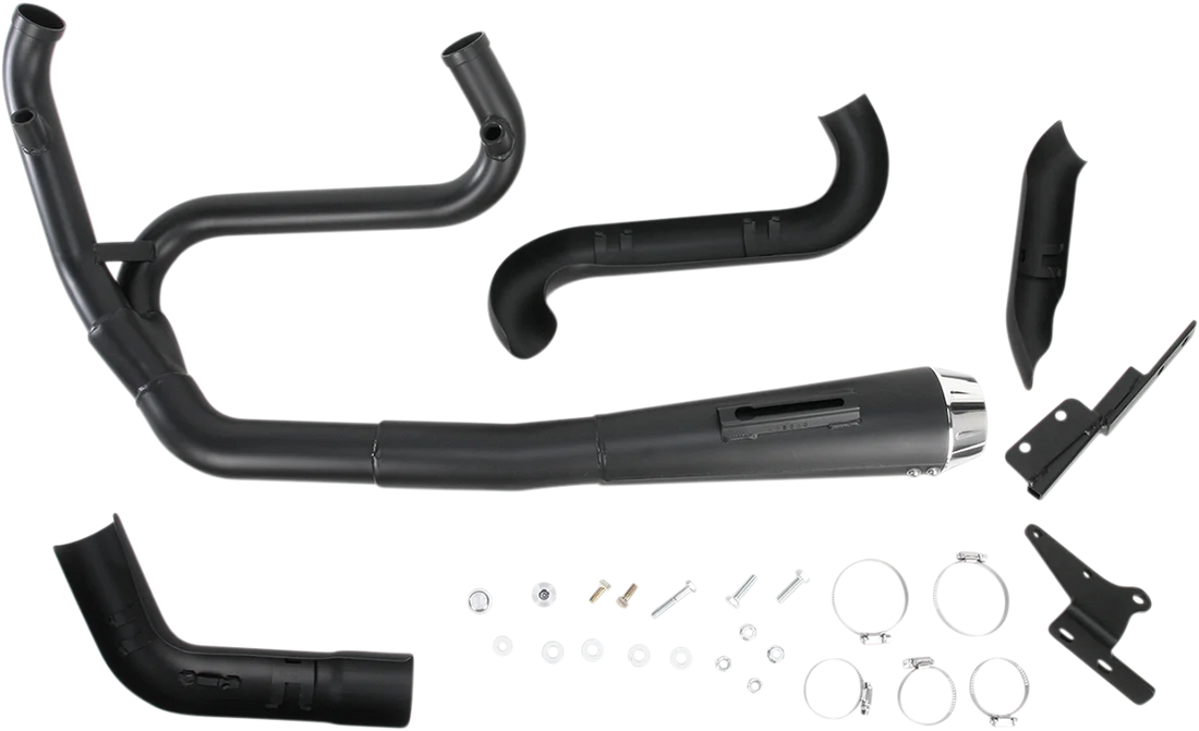Bassani Road Rage 2:1 Exhaust - Black - FXD 1D5250B - Side View