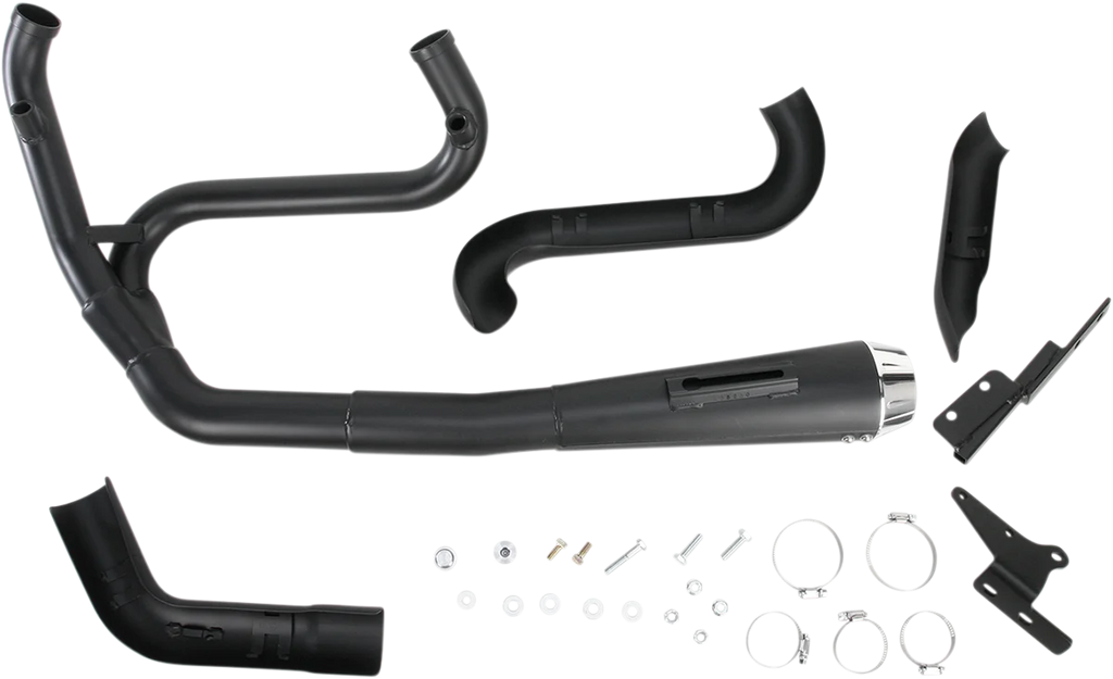 Bassani Road Rage 2:1 Exhaust - Black - FXD 1D5250B - Side View