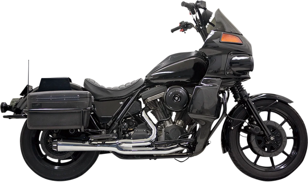Bassani Road Rage 2:1 Exhaust - Black - FXR 1FXRFB - Side View