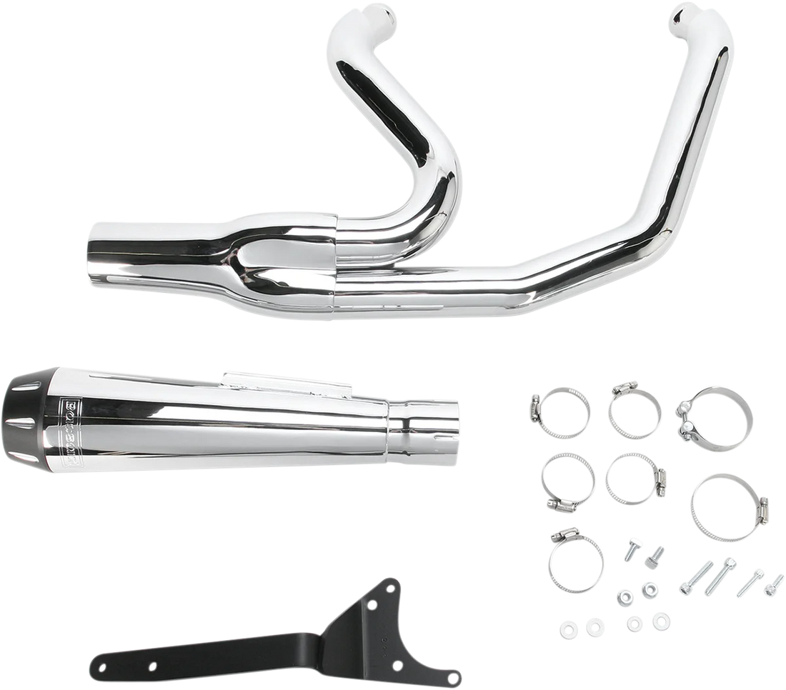 Bassani Road Rage 2:1 Exhaust - Chrome 1FXR2 - Side View