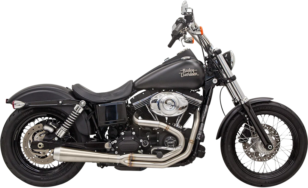 Bassani Road Rage 3 Exhaust - Stainless - '91-'17 Dyna 1D1SS - Side View