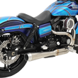 Load image into Gallery viewer, Bassani Road Rage 3 Exhaust - Stainless - '91-'17 Dyna 1D1SS - Back View
