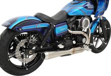Load image into Gallery viewer, Bassani Road Rage 3 Exhaust - Stainless - '91-'17 Dyna 1D1SS - Back View