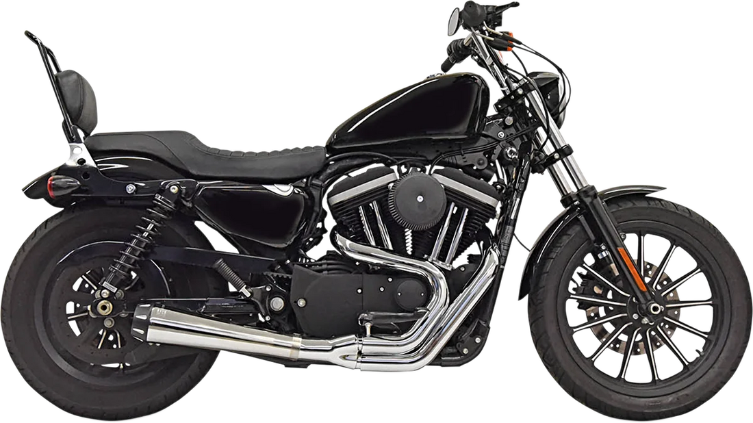 Bassani Road Rage Exhaust - Black - '04-'20 XL 1X52RB - Side View