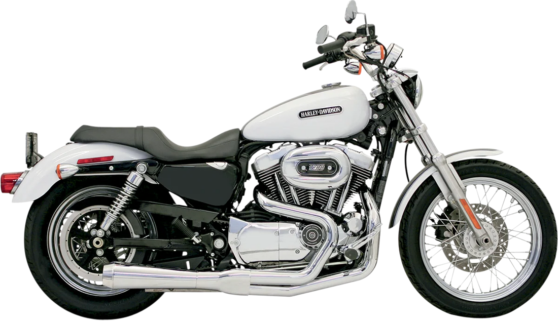 Bassani Road Rage Exhaust - Black - '86-'03 XL 14222J - Side View