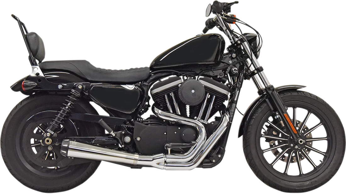 Bassani Road Rage Exhaust - Black - '86-'03 XL 1X42RB - Side View