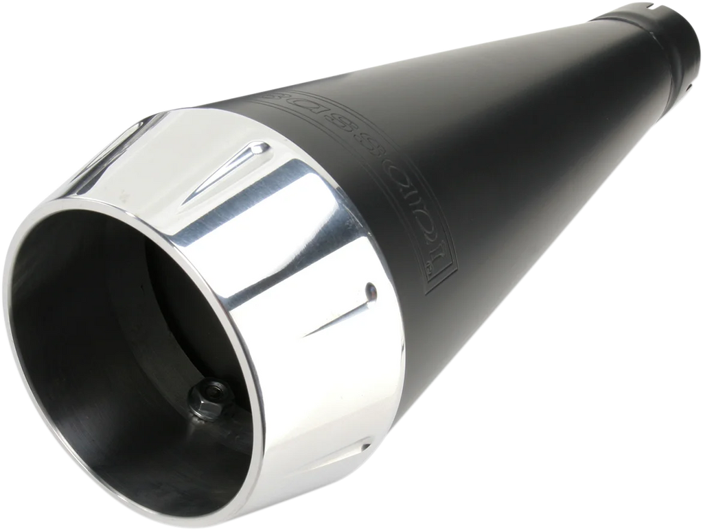 Bassani Road Rage Exhaust - Black - Short - '04-'13 XL 14122J - Side View