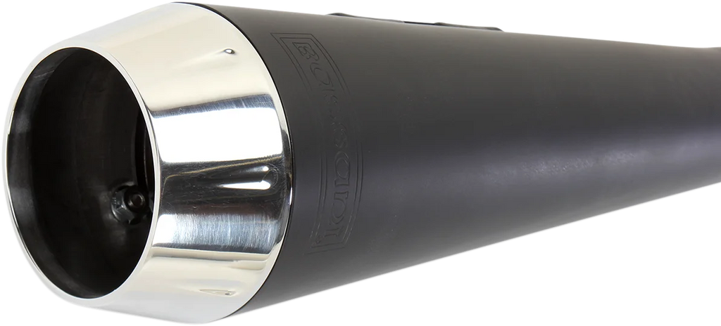 Bassani Road Rage Exhaust - Black - Short - '06-'17 FXD 13122J - Back View