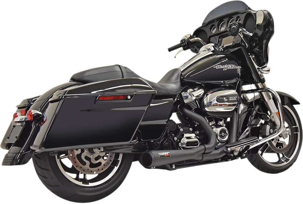 Bassani Short 2:1 Exhaust for FL - Black 1F42RB - Main Product View