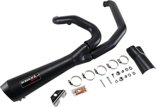 Load image into Gallery viewer, Bassani Short 2:1 Exhaust for FL - Black 1F42RB - Side View