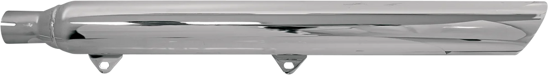 Bassani Slip-On Mufflers - Slash-Up - Chrome 31117B - Side View