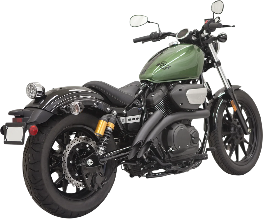 Bassani Sweeper Exhaust - Black - Bolt 3B1F2B - Side View