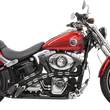 Load image into Gallery viewer, Bassani Sweeper Exhaust - Black/Black 1S22FB - Side View