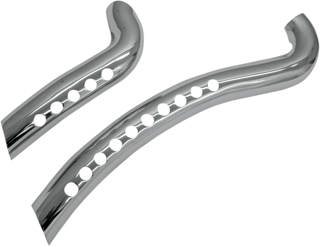 Bassani Sweeper Heat Shields - Chrome HS-XL-FF12 - Side View