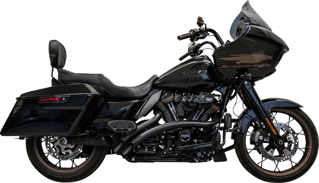 Bassani Sweeper Radial Exhaust System with Heat Shields - Black 1F21FB - Main Product View