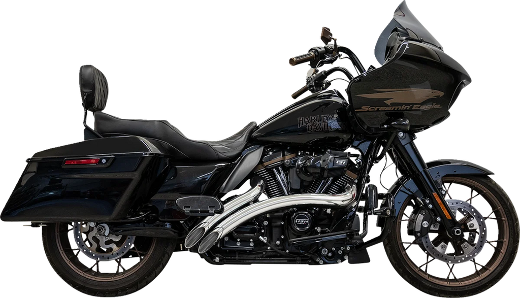 Bassani Sweeper Radial Exhaust System with Heat Shields - Chrome 1F21F