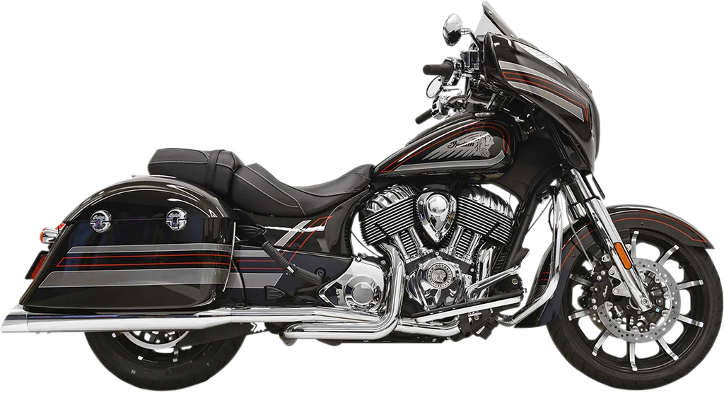 Bassani True Dual Exhaust - Black 8C16BSB - Side View
