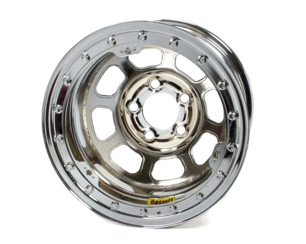 Bassett 15 x 8.75 B/L Chrome 5x5 2in BS D-Hole 59D52CLK