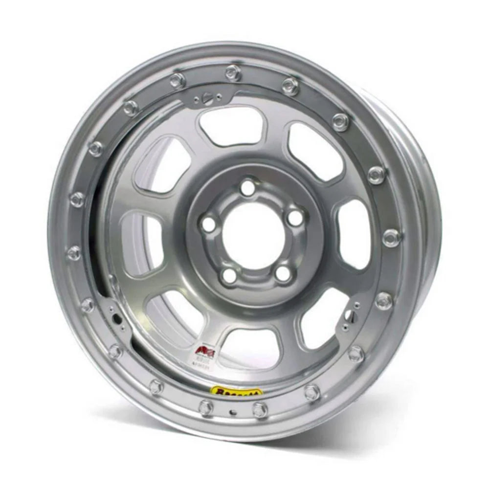 Bassett 15X8 IMCA B/Lock Wheel D-Hole Silver 5x4.75 58DC4ISLK