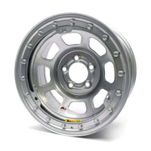 Load image into Gallery viewer, Bassett 15X8 IMCA B/Lock Wheel D-Hole Silver 5x4.75 58DC4ISLK