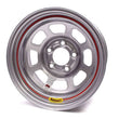 Load image into Gallery viewer, Bassett 15X8 IMCA Wheel D-Hole Silver 5x5 58D53IS