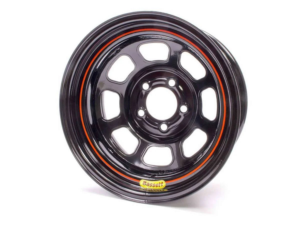 Bassett 15x8 D Hole 5x4.5 BC 4in BS Black DOT D58DF4