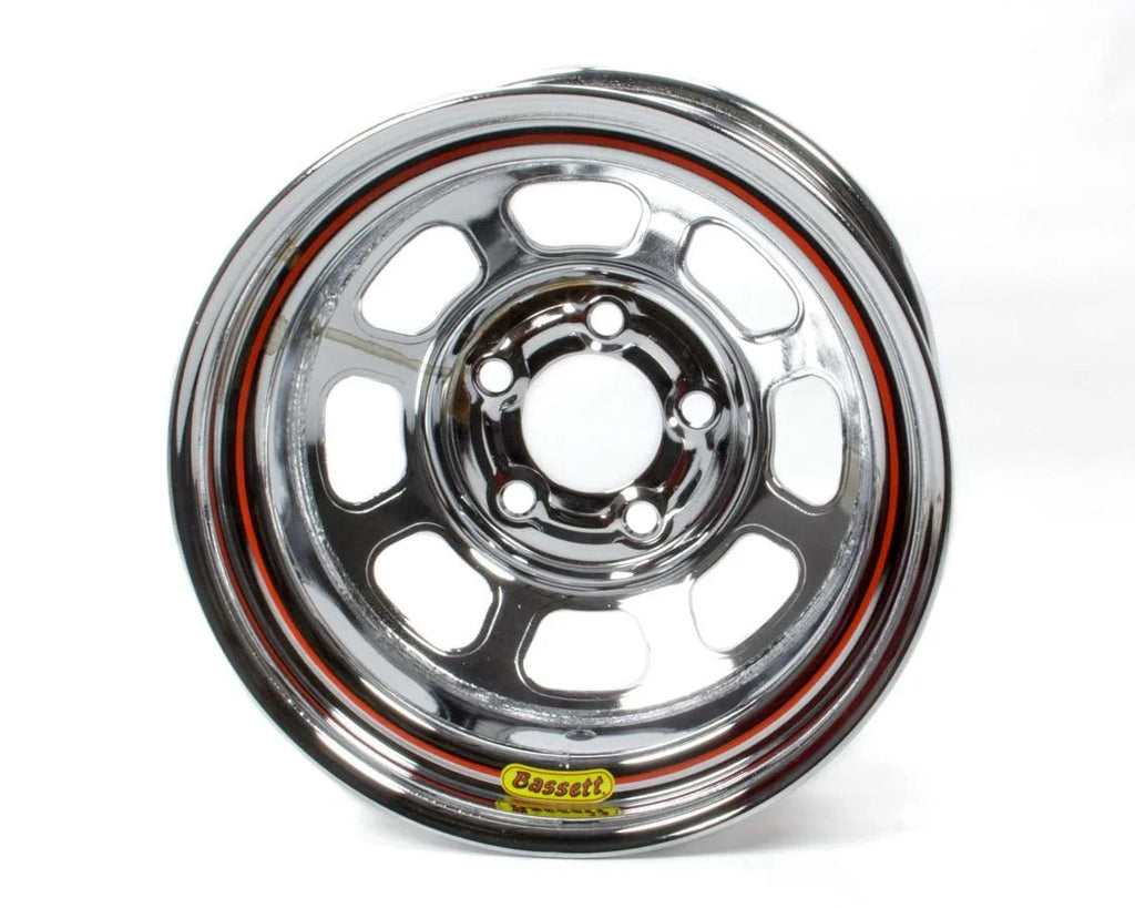 Bassett 15x8 Wheel 5x5 Chrome D-Hole Armor Edge 58D52EC