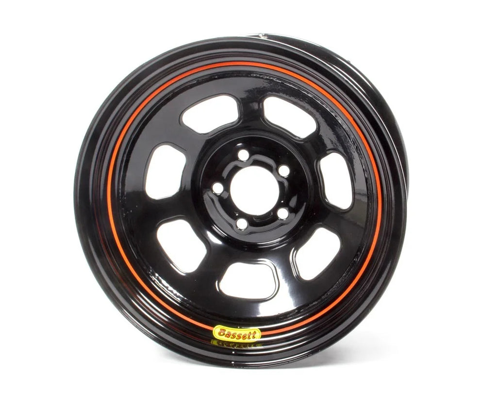 Bassett Wheel 15x7 5x100mm D- Hole 3in BS Black 57SN3