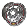 Load image into Gallery viewer, Bassett Wheel 15x7 5x4.5 3.75in BS Silver Spun 57SF375S