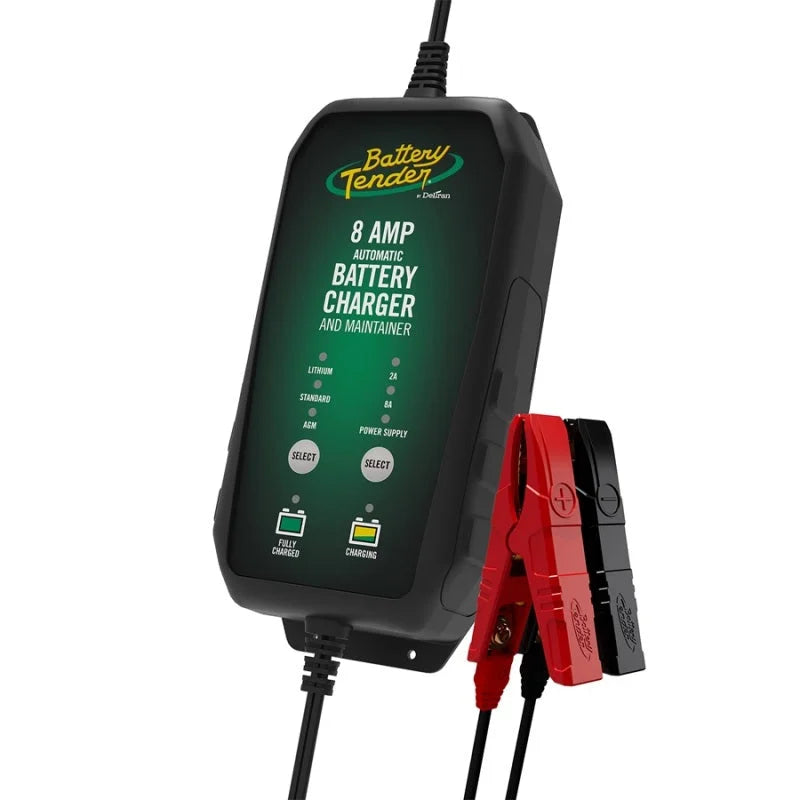 Battery Tender 8A Power Tender Selectable 12V Battery Charger - Side View