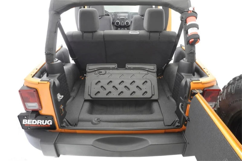 BedRug 11-16 Jeep JK 2Dr Rear 5pc BedTred Cargo Kit (Incl Tailgate & Tub Liner) - Back View