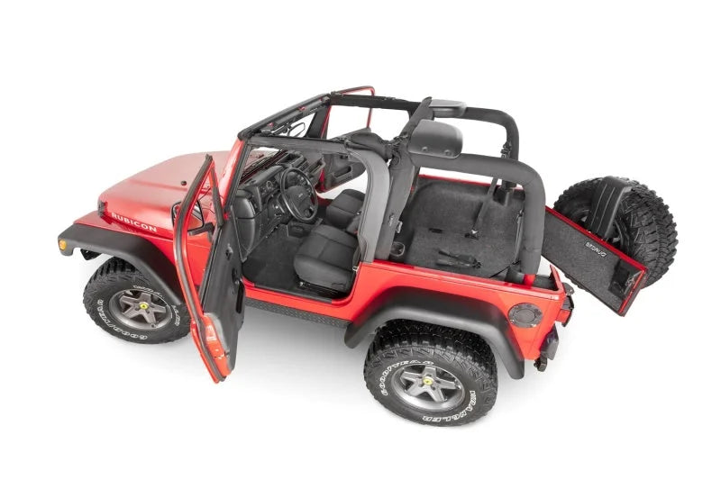 BedRug 97-06 Jeep TJ Rear Cargo Kit (Incl Tailgate) - Additional View 6